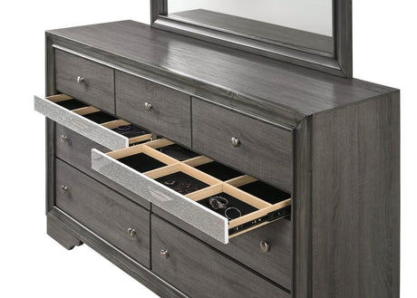 Traditional 5 - Piece Gray Wood Bedroom Storage Set - Blissora - Sleep Galleria
