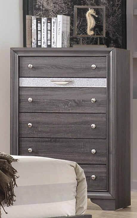 Traditional 5 - Piece Gray Wood Bedroom Storage Set - Blissora - Sleep Galleria
