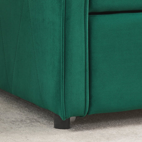 Twin Upholstered Velvet Daybed With Trundle - Blissora - Sleep Galleria