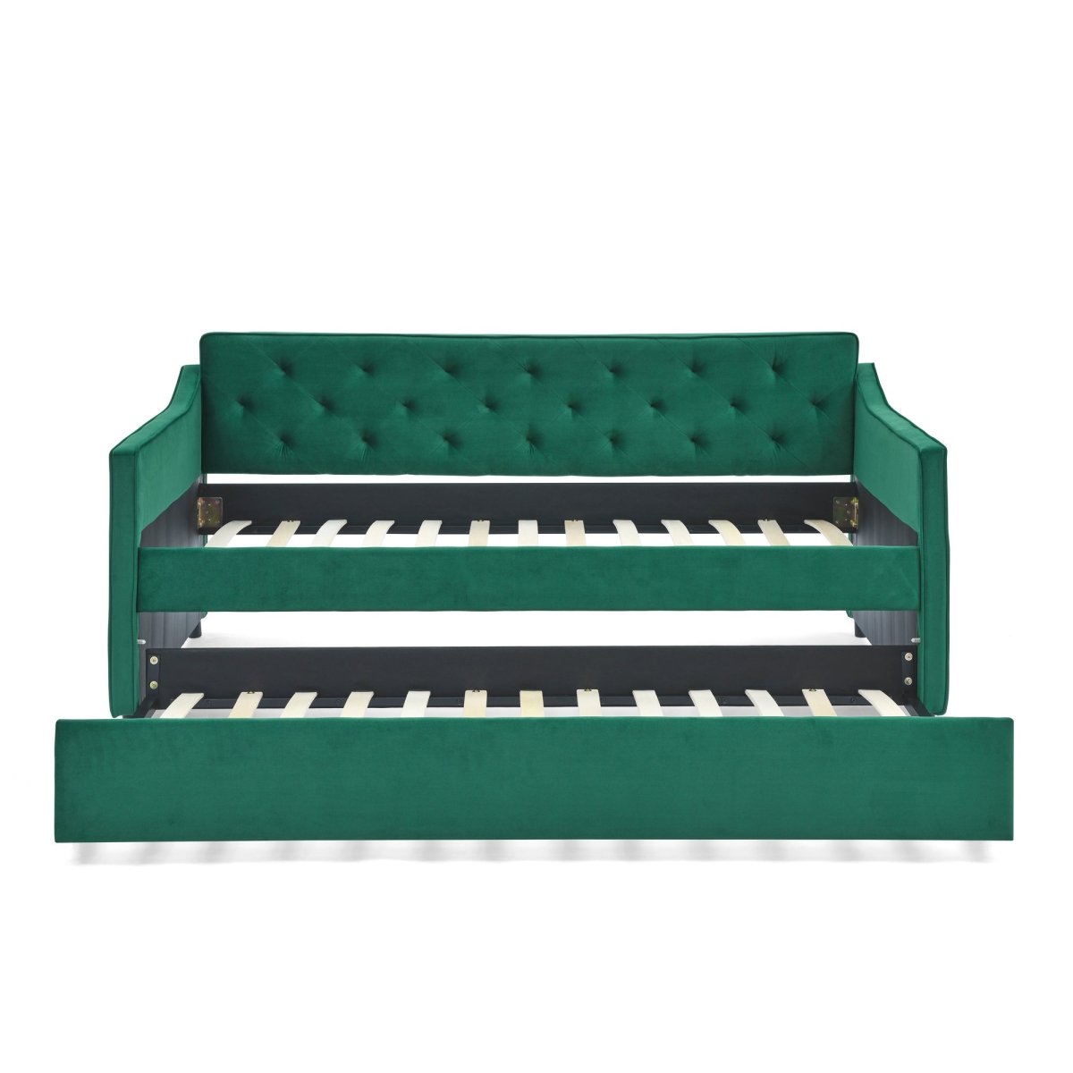 Twin Upholstered Velvet Daybed With Trundle - Blissora - Sleep Galleria