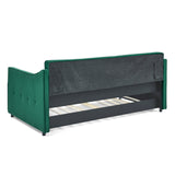 Twin Upholstered Velvet Daybed With Trundle - Blissora - Sleep Galleria