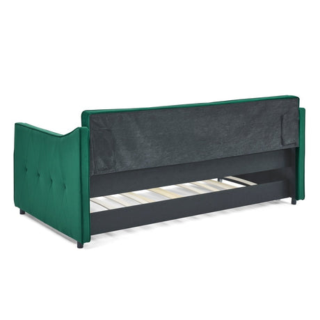Twin Upholstered Velvet Daybed With Trundle - Blissora - Sleep Galleria