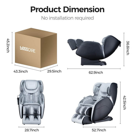 3D Shiatsu Recline Massage Zero Gravity Chair - BossCare - Sleep Galleria