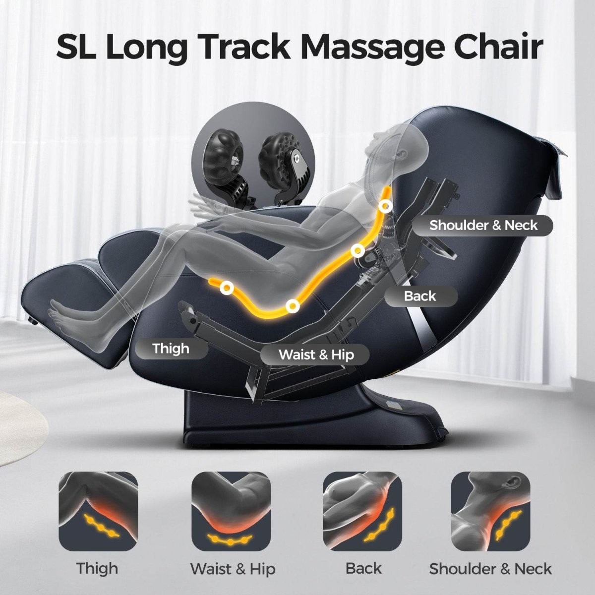 3D Shiatsu Recline Massage Zero Gravity Chair - BossCare - Sleep Galleria