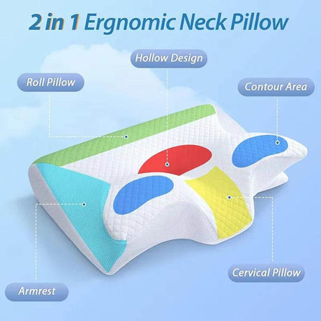Ergonomic Cervical Memory Foam Pillow For Neck Pain - Brangdy - Sleep Galleria