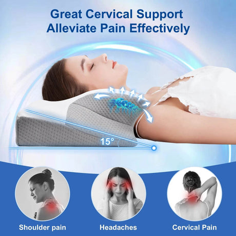Ergonomic Cervical Memory Foam Pillow For Neck Pain - Brangdy - Sleep Galleria