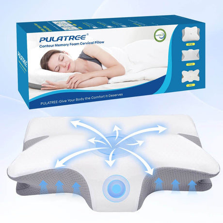 Ergonomic Cervical Memory Foam Pillow For Neck Pain - Brangdy - Sleep Galleria