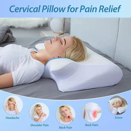 Ergonomic Cervical Memory Foam Pillow For Neck Pain - Brangdy - Sleep Galleria