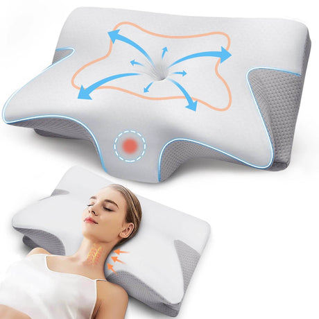 Ergonomic Cervical Memory Foam Pillow For Neck Pain - Brangdy - Sleep Galleria