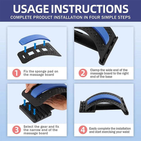 Magnetic Therapy Adjustable Back Stretcher Pain Relief - BXA - Sleep Galleria
