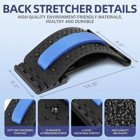 Magnetic Therapy Adjustable Back Stretcher Pain Relief - BXA - Sleep Galleria