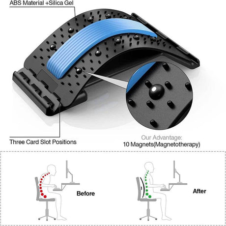 Magnetic Therapy Adjustable Back Stretcher Pain Relief - BXA - Sleep Galleria