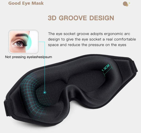 3D Eyelash Lash Mask Eye Mask Protection for Sleep with Adjustable Strap Lash Extension Sleep Mask Comfort for Sleep Relaxing Silk Cotton Soothing Foam
