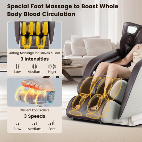Provox 27-Comfort Full Body Massage Chair with SL Track Airbags Heating