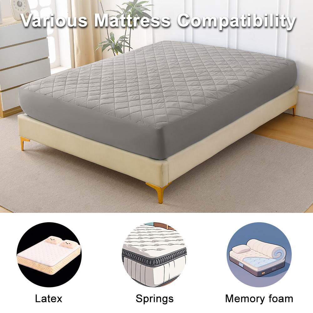 Ultrasonic Waterproof Cotton Mattress Protector Queen - Sleep Galleria