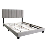 Adjustable Queen Upholstered Bed Frame With Linen Upholstery