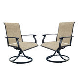 2-Piece Outdoor Modern Textilene Swivel Patio Chairs