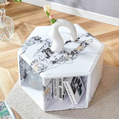 Hexagonal MDF Modern Stand-Up Coffee Table - Sleep Galleria