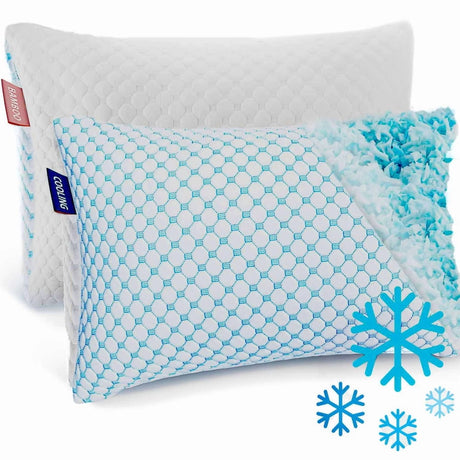 Virtu Temperature Regulating Reversible Cooling Body Pillow for Adult, Adjustable Memory Foam Long Body Pillows for Bed, 20" X 54"