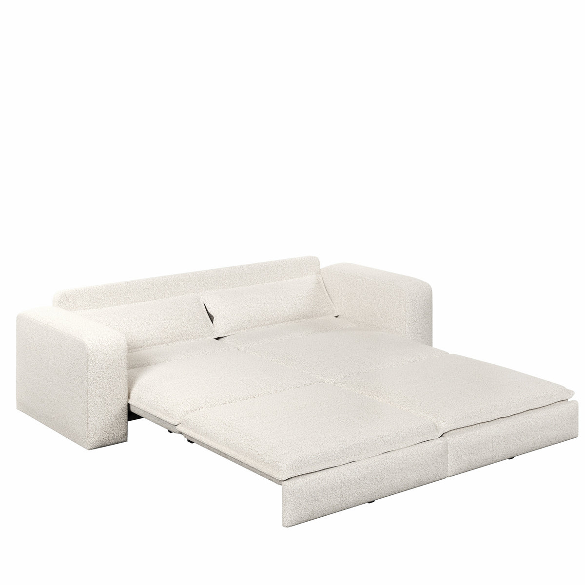 3-in-1 Convertible Pull-Out Sleeper Sofa Bed With Pillows