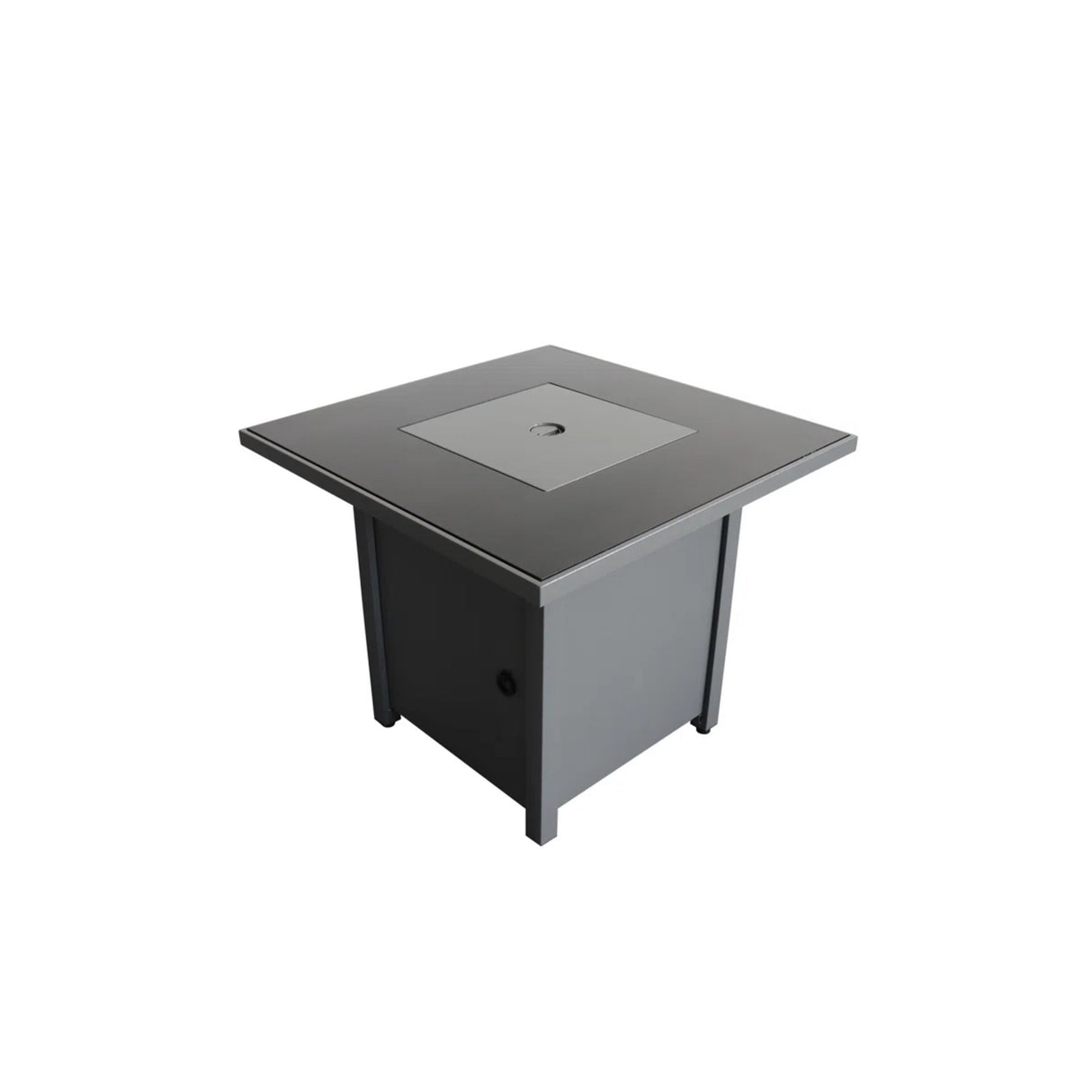 Modern Steel Gray Outdoor Gas Fire Pit Table