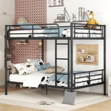 Full Over Full Iron Contemporary Metal Bunk Bed