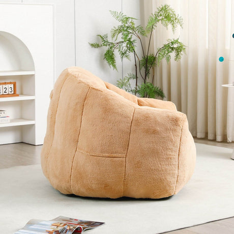 High - Density Foam Faux Fur Beanbag Chair - Calmora - Sleep Galleria