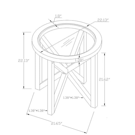 Modern Round Tempered Glass Top Coffee Table - Sleep Galleria