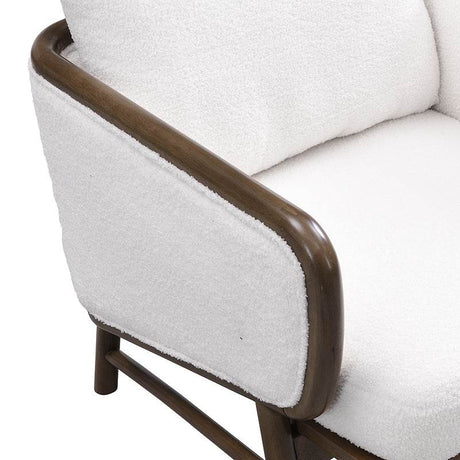 Set of 2 Sherpa Fabric Upholstered Accent Chairs - Sleep Galleria