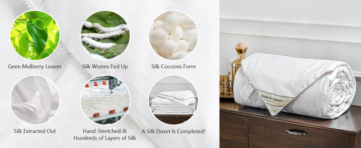 100 Percent Tussah Silk Breathable Cotton Comforter - Calmora - Sleep Galleria