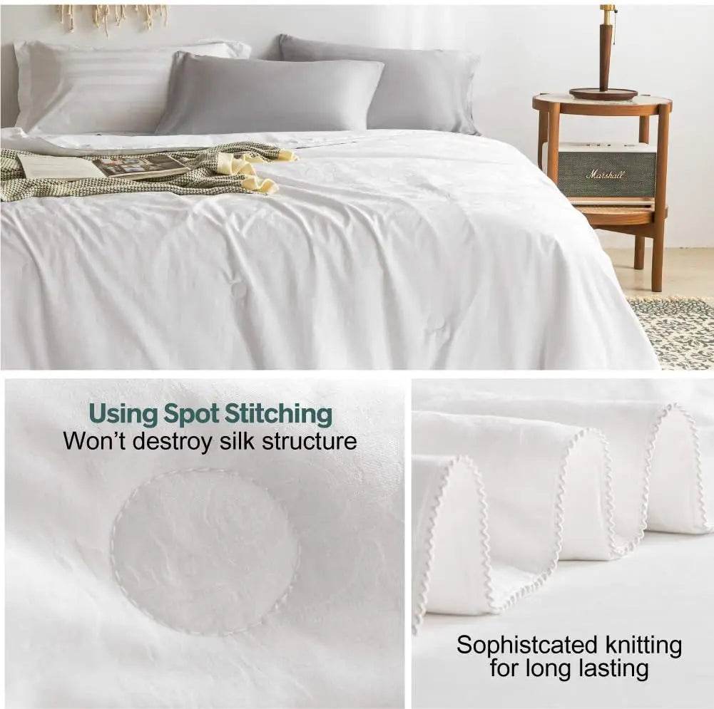 100 Percent Tussah Silk Breathable Cotton Comforter - Calmora - Sleep Galleria