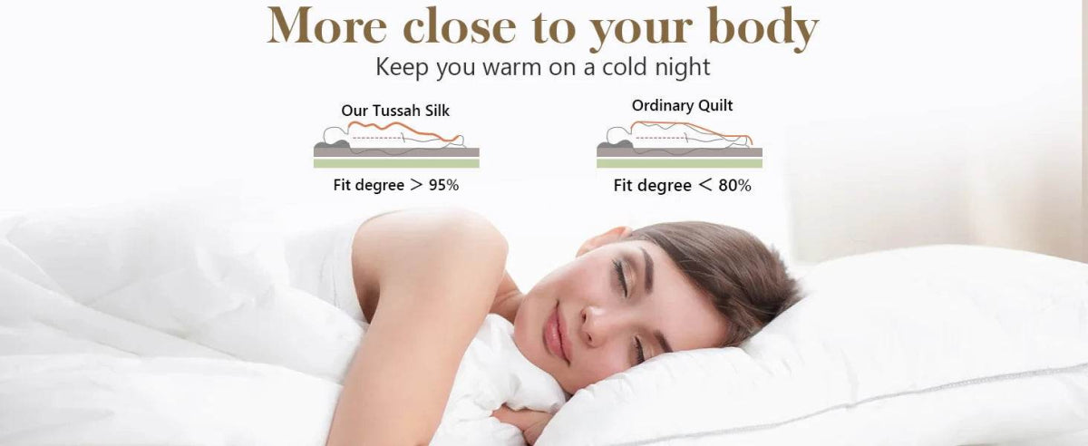 100 Percent Tussah Silk Breathable Cotton Comforter - Calmora - Sleep Galleria
