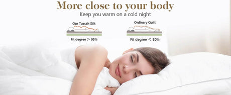 100 Percent Tussah Silk Breathable Cotton Comforter - Calmora - Sleep Galleria