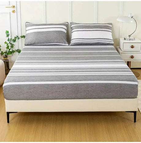 3 - Piece Soft Breathable Striped Polyester Sheet Set - Calmora - Sleep Galleria