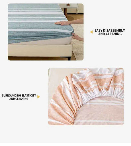 3 - Piece Soft Breathable Striped Polyester Sheet Set - Calmora - Sleep Galleria