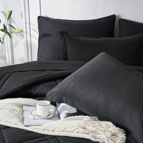 7 - Piece Extra Soft Microfiber Comforter Bedding Set - Calmora - Sleep Galleria