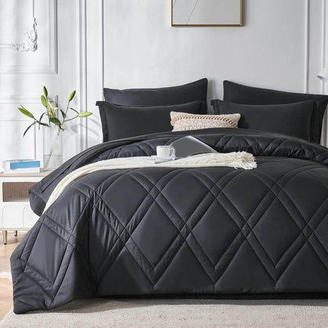 7 - Piece Extra Soft Microfiber Comforter Bedding Set - Calmora - Sleep Galleria