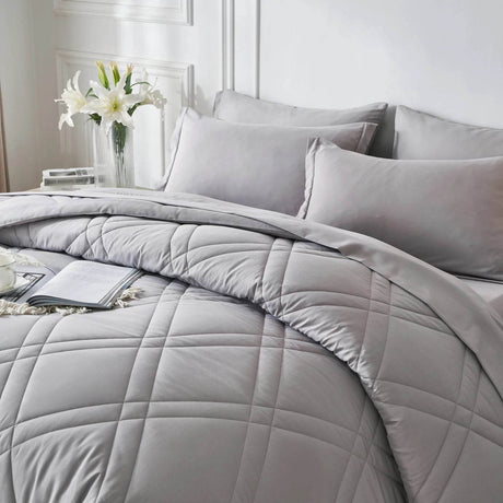 7 - Piece Extra Soft Microfiber Comforter Bedding Set - Calmora - Sleep Galleria