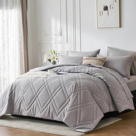 7 - Piece Extra Soft Microfiber Comforter Bedding Set - Calmora - Sleep Galleria