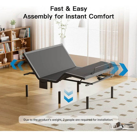 Adjustable Bed Frame With Massage USB Charging Ports - Sleep Galleria
