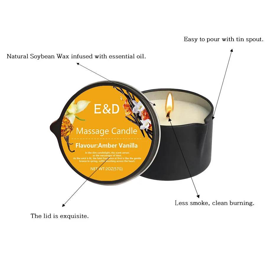 Aromatherapy Massage Oil Candle For Stress Relief - Calmora - Sleep Galleria