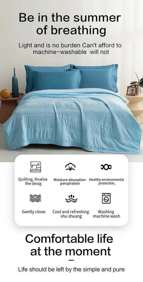 Breathable Lightweight Cooling Blanket Summer Quilt - Calmora - Sleep Galleria