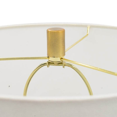Contemporary Cement Table Lamp With Brass Finish - Calmora - Sleep Galleria