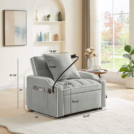 Convertible Pull Out Sleeper Chair Bed - Calmora - Sleep Galleria