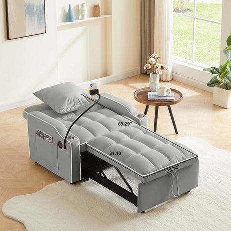 Convertible Pull Out Sleeper Chair Bed - Calmora - Sleep Galleria