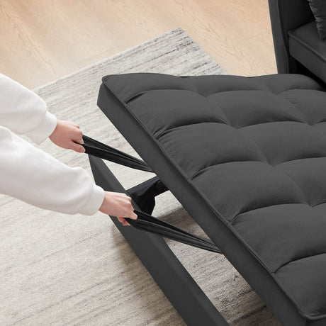 Convertible Velvet Futon Sofa Bed - Calmora - Sleep Galleria