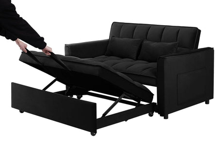 Convertible Velvet Futon Sofa Bed - Calmora - Sleep Galleria