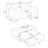 Convertible Velvet Loveseat Sofa Bed - Sleep Galleria