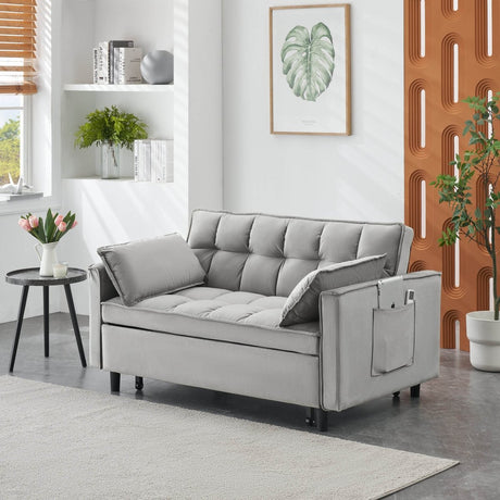 Convertible Velvet Loveseat Sofa Bed - Calmora - Sleep Galleria