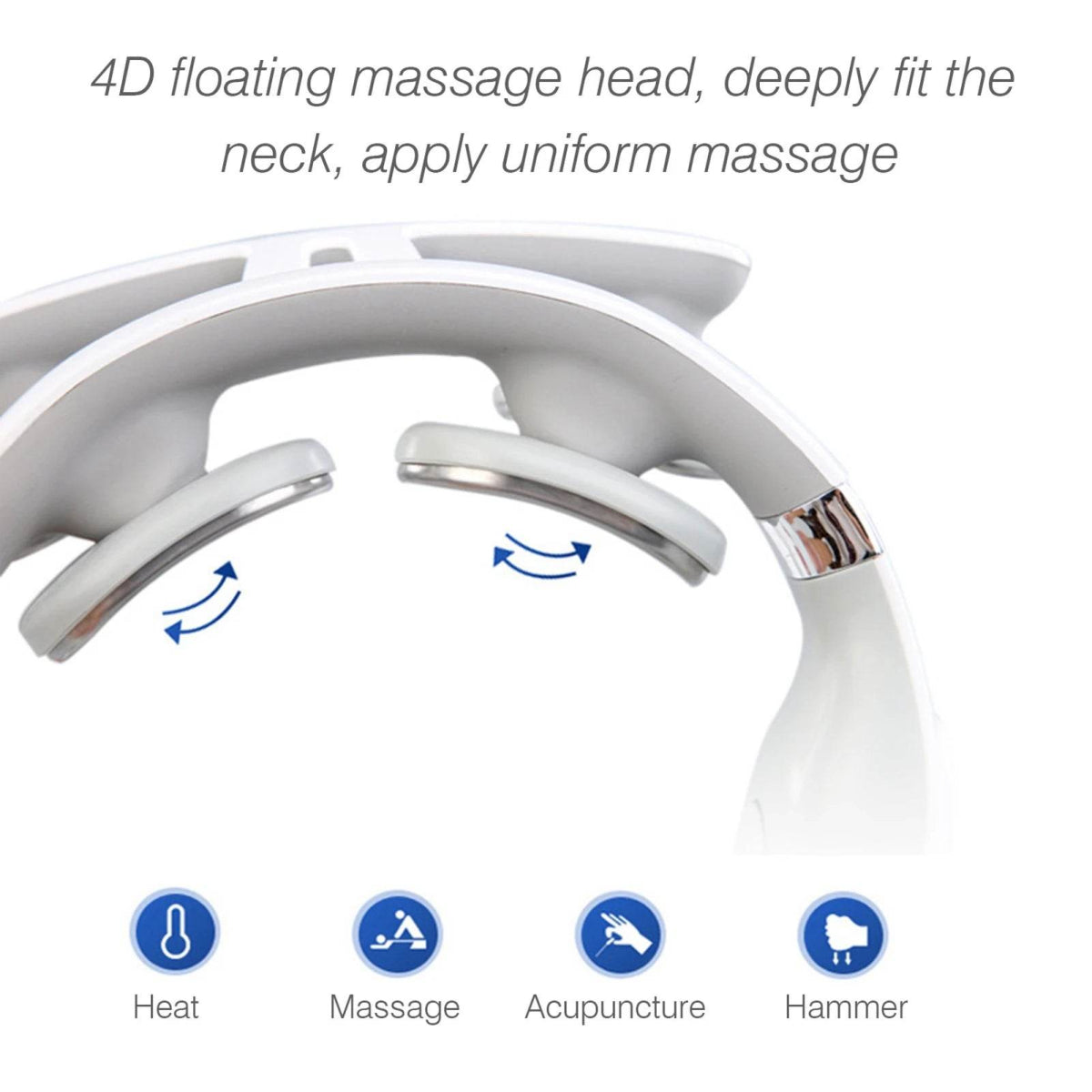 Cordless Neck Massager With 16 Modes Pulse Heating - Sleep Galleria